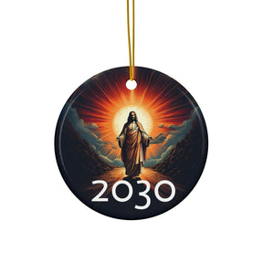 Spiritual Ceramic Ornament - 2030 Star Shape - Inspirational Holiday Decor