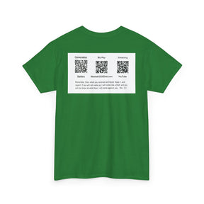 Unisex Heavy Cotton Tee - Christ 2030 Vintage Graphic Tee with QR Codes