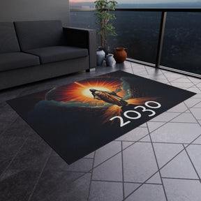 Inspirational Outdoor Rug with Jesus Design - Perfect for Patios and Gatherings