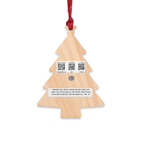 Religious Bell Wooden Ornament - Inspirational Decor for Holidays