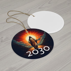 Spiritual Ceramic Ornament - 2030 Star Shape - Inspirational Holiday Decor