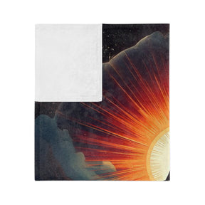 Inspirational Velveteen Microfiber Blanket with Jesus Design - Perfect for Cozy Moments and Spiritual Reflection