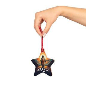 Religious Bell Wooden Ornament - Inspirational Decor for Holidays