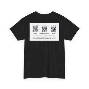 Unisex Heavy Cotton Tee - Christ 2030 Vintage Graphic Tee with QR Codes